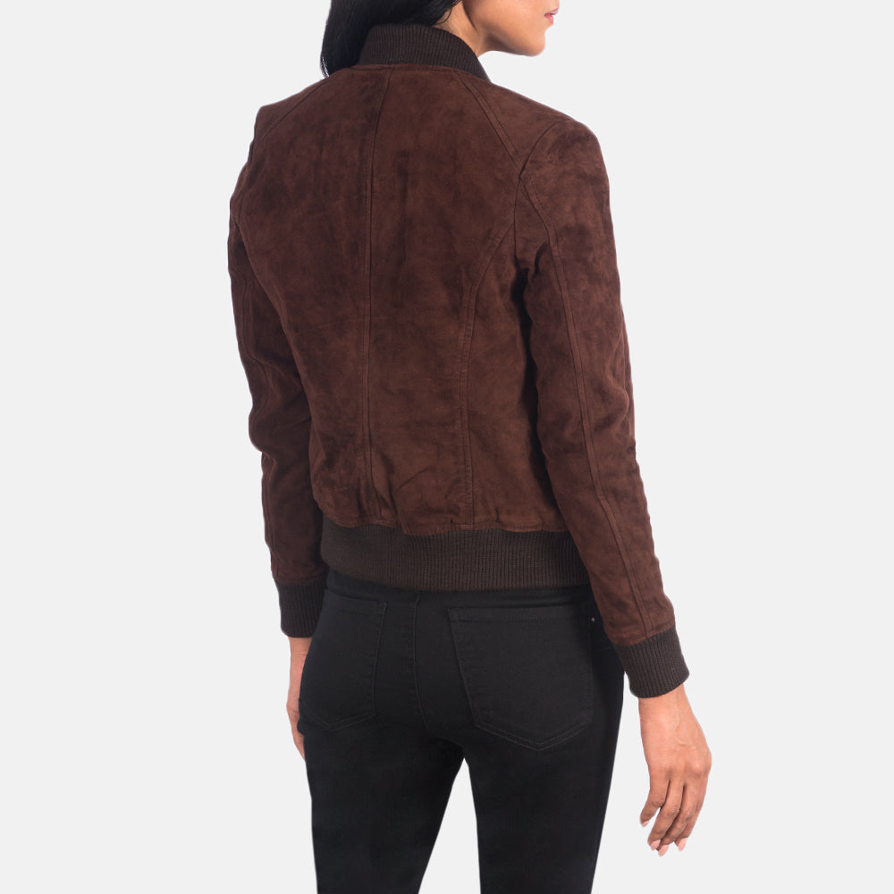 Blesso Brown Women Leather Jacket