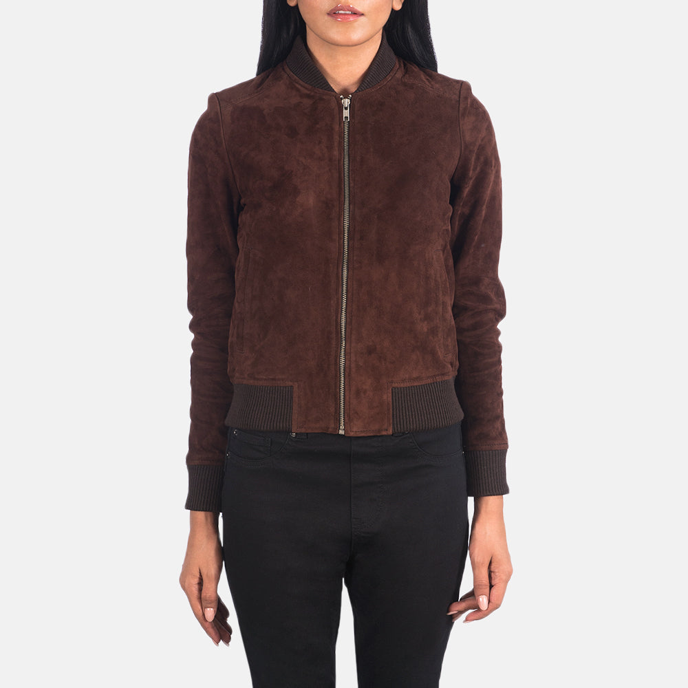 Blesso Brown Women Leather Jacket