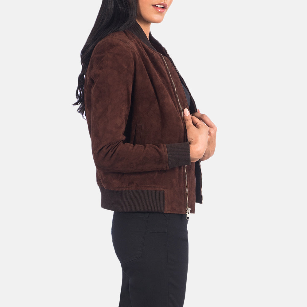 Blesso Brown Women Leather Jacket